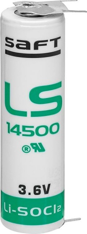Saft lithium batterij 3,6V LS14500-3PF AA - cel 2/1 pin ++/- NIEUW