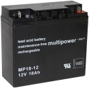 Multipower Blei-Akku MP18-12, Pb 12V/18Ah Stecksystem: M5...