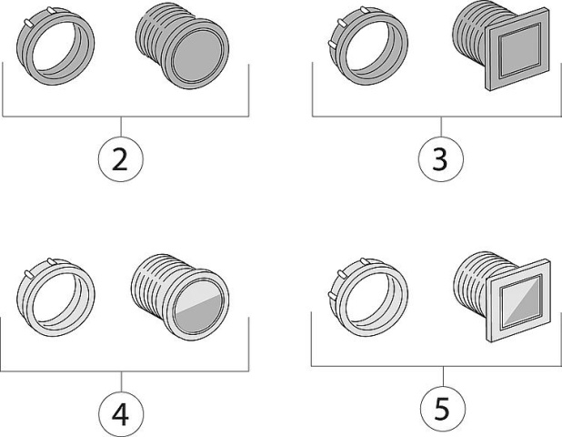 Valsir poussoir de rechange complet, petite quantité, rond, satiné NOUVEAU