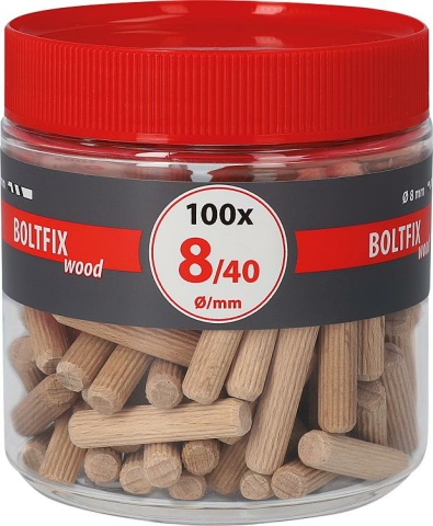 Tox tassello in legno Boltfix legno 8x40 mm, tassello ondulato faggio massiccio PU: 100 NUOVO