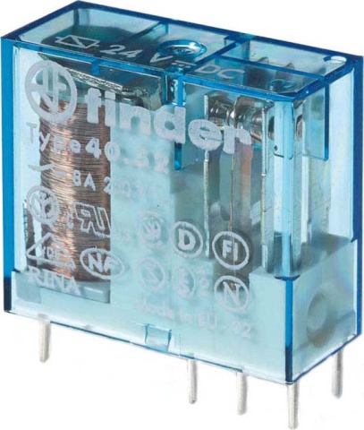 Finder Plug-in/Printrel.24VDC 2W 8A Raster 5mm 40.52.9.024.0000 NUEVO