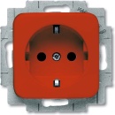 Busch-Jaeger SCHUKO Steckdosen-Einsatz rot RAL3020 20...