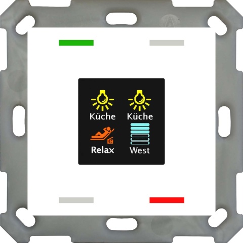 MDT technologies Push-button Smart 55 4-fold colour display, rws/glä BE-TAS5504.01 NEW