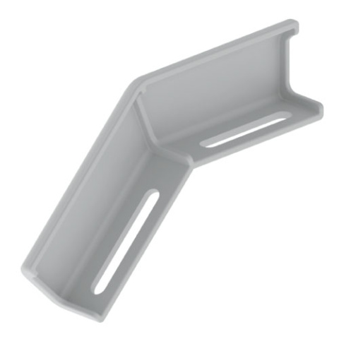 Unex angle connector falling, light grey 66842 NEW