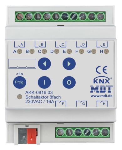 MDT technologies Acteur de commutation 8x 4TE REG,16A,230VAC,Comp. AKK-0816.03 NEUF
