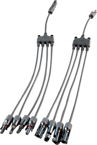 Fothermo 4 vías MC4 enchufe paralelo + extensión 1m (par) NUEVO