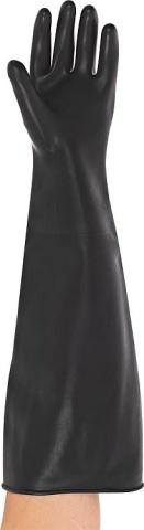 Rekawica z ludzkiego lateksu CHEMO, czarna, bardzo mocna, rozmiar S, para NOWA