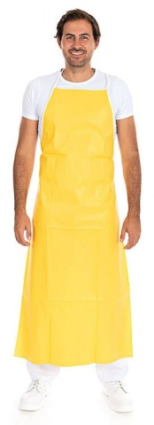 Human Bib Apron CemikalStar, yellow, 1 piece NEW