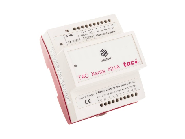 Schneider TAC Xenta 421A Relay Output Module for DIN Rail