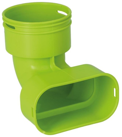 Pieza de transición Wolf, redonda DN 75 a conducto plano 50x100, 2577347 NUEVO