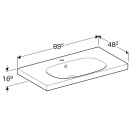 Geberit Acanto umywalka 900x170x480 mm NOWOŚĆ