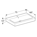 Lavabo Geberit iCon 750x155x485 mm NUOVO