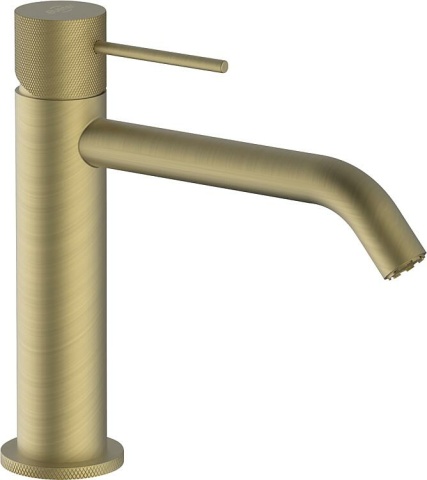 Evenes Comallo medium basin mixer with soft brass pop-up waste NEW