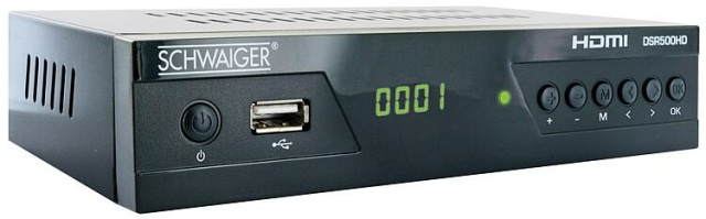 Schwaiger DVB-S2 receiver with USB port, FTA and Scart + HDMI output NEW
