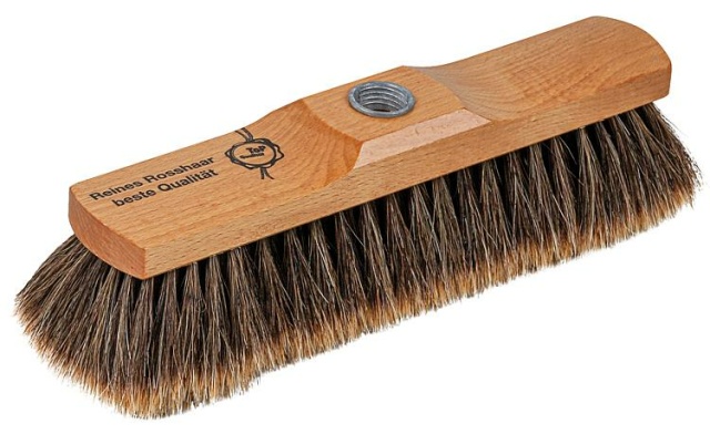 Room broom, wood 29cm, lacquered, thread NEW
