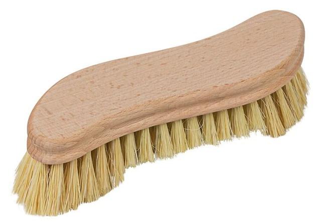 Cepillo de lavado, madera, forma de S, barba, punta de fibra NUEVO