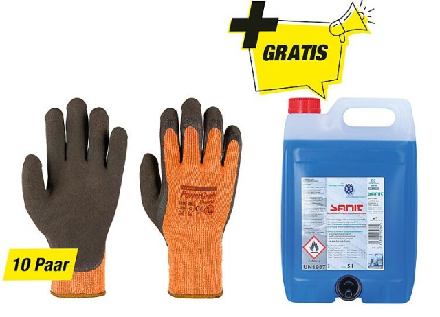 Kälteschutz-Handschuh-Paket Gr. L mit Gratis Scheibenfrostschutz NEU