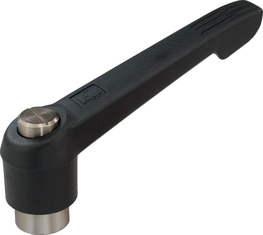 Leva a levetta con filettatura interna M 12 acciaio inox / impugnatura in plastica K0270.4121 NUOVO