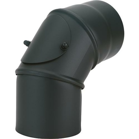 Möck Rauchrohrbogen grundiert, 200 mm verstellbar 0-90 Grad B-WARE NEU