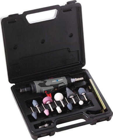 Aerotec Druckluft-Stabschleifer inkl. Schleifstifte, im Transportkoffer NEU