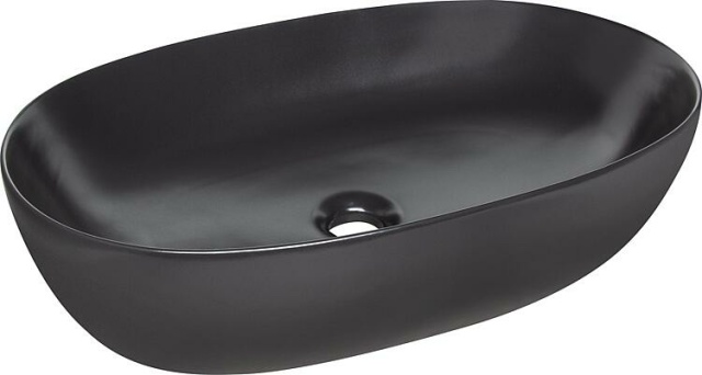 Evenes lavabo à poser Elanda noir mat 600x400 NEUF