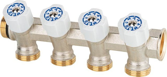 Ivar drinking water manifold 4-way DN 20 (3/4"") x Eurocone, Easy Lock, DVGW NEW
