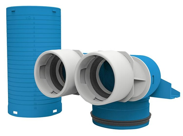 Evenes supply and exhaust air element round pipe Ø75 x 125 mm - 90° NEW