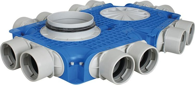 Evenes Luftverteiler Rundrohr 12xØ75 x Ø160 mm NEU