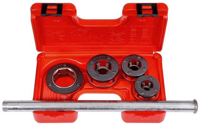 Rothenberger tapping die SUPER CUT set, BSPT R, DN15(1/2"")-DN25(1"") in case NEW