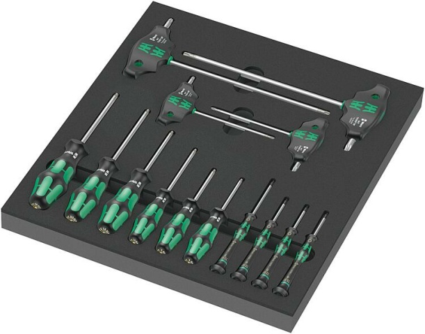 Set di cacciaviti Wera TORX® da 14 pezzi con modulo in schiuma NUOVO