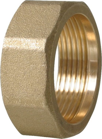 Écrou-raccord pour raccord de pompe DN32 (11/4""), FI DN50 (2"") Laiton nickelé avec joint NEUF