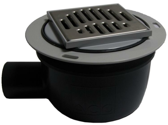 Schedel floor drain Plan DN50, horizontal for floor-level shower element NEW