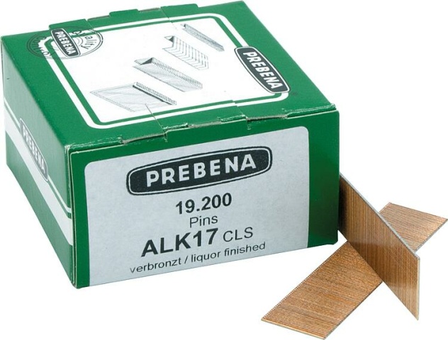 Prebena Clous mâles type ALK, 17 mm, acier bronzé, UE = 19200 pcs. NOUVEAU