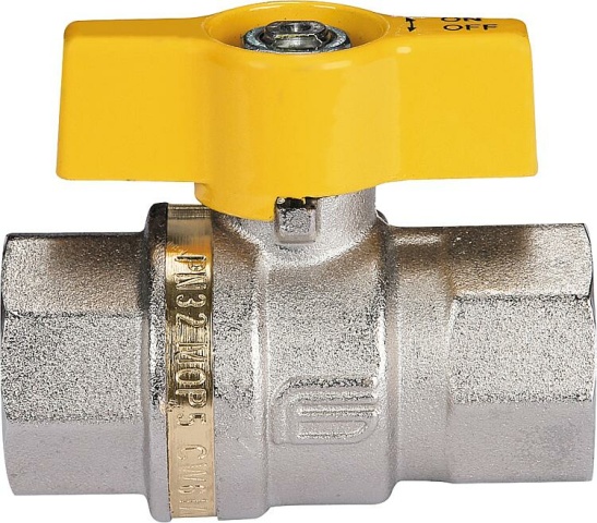 Effebi Gas-Kugelhahn ATHENA, Messing, IG/IG mit Alu-Flügelgriff DN20 (3/4"") NEU