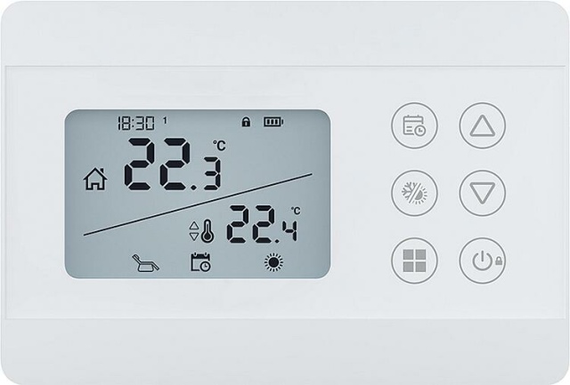 Imit kamerthermostaat Digitaal Zilver CR S, bedraad NIEUW