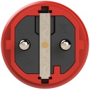 PCE earthing contact plug solid rubber (red/black) NEW