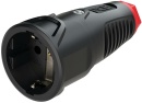 PCE earthing contact coupling solid rubber (black/red) NEW