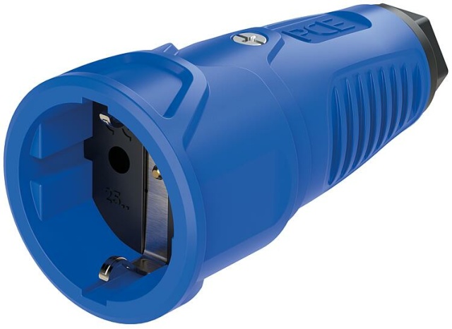 Giunto di messa a terra PCE in gomma piena (blu/nero) NUOVO