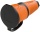 PCE earthing contact coupling with cover, rubber (orange/black) NEW