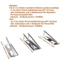 I-Tec Solar PV Panel Aufständerung Flachdach 8 Grad MITTELTEIL für PV Panel Breite bis 1150mm  NEU