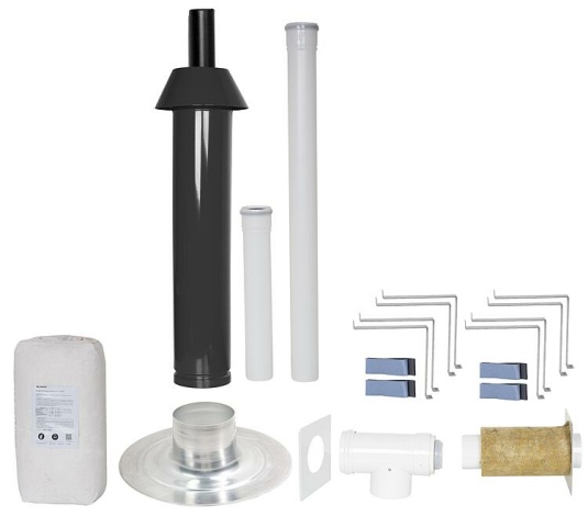 Skoberne basic package Porifix, flat roof, DN 60/100, 1.0m NEW