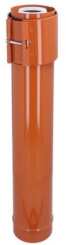 Skoberne Überdachverlängerung, DN 80/125 rot, 1000mm NEU