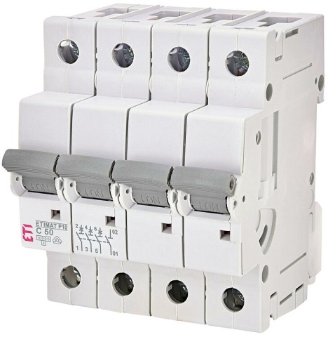 ETI disyuntor ETIMAT P10 tripolar + N, 10kA, C50, REG NUEVO