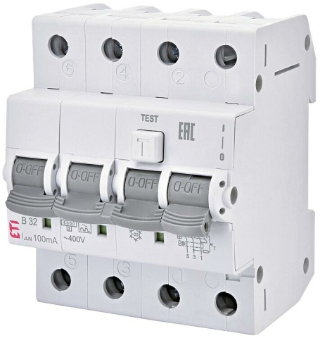 ETI Interrupteur FI-LS KZS-4M A, 3 pôles + N, type A, B13 / 0,03A, non retardé NEUF