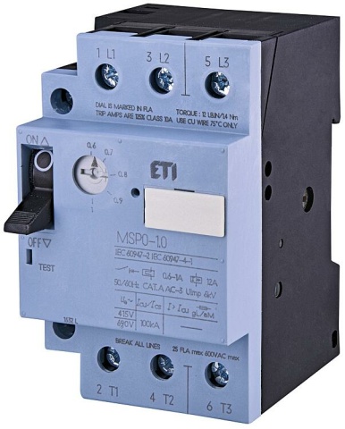 ETI motor protection switch MSP0-1,0, REG NEW