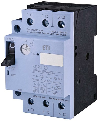 ETI Motorschutzschalter MSP0-4,0, REG NEU