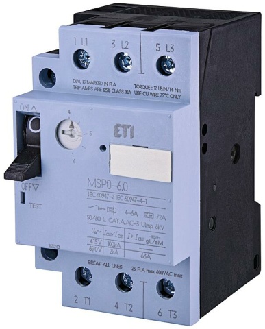 ETI Motorschutzschalter MSP0-6,0, REG NEU