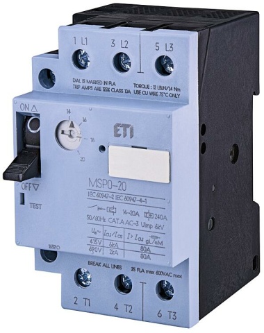 ETI Motorbeveiligingsschakelaar MSP0-20, REG NIEUW