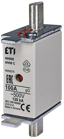 ETI NH Zekering NH000 gG 125A/500V, PU 3 NIEUW
