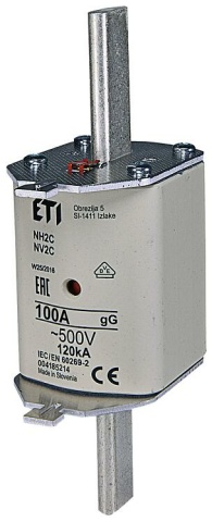 Fusible ETI NH NH2C gG 100A/500V, UE 3 NEUF